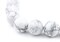 The Bead Chest Round White Howlite Beads, 16" Strand Gemstone DIY Crafts Jewelry Necklace Making Supplies (12mm)